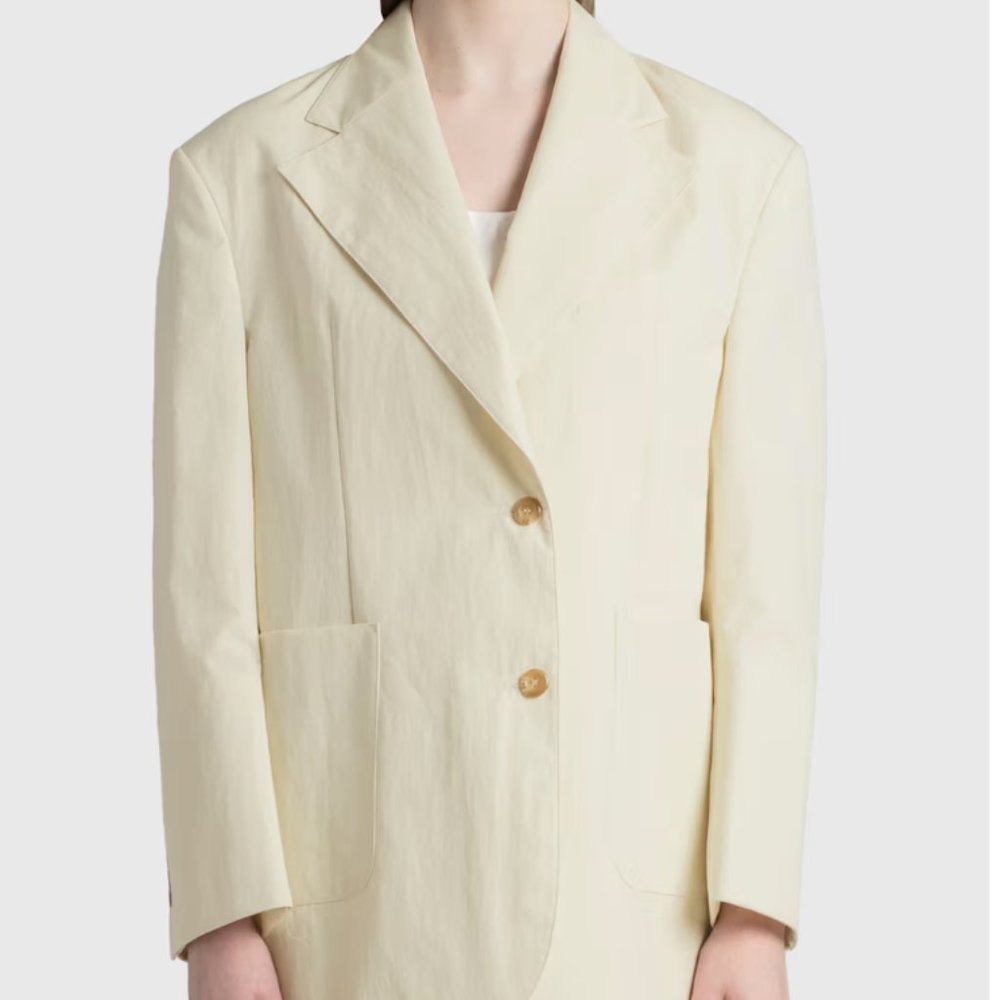 Low Classic Cotton Blazer (Ivory) Size S